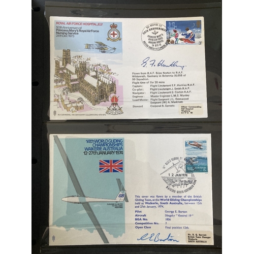 203 - POSTAL HISTORY Three Albums of RAF covers many of them signed with good signatures noted Douglas Bad... 