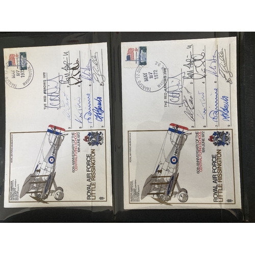 203 - POSTAL HISTORY Three Albums of RAF covers many of them signed with good signatures noted Douglas Bad... 