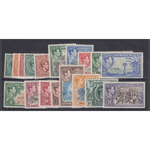 478 - STAMPOS JAMAICA 1938 lightly mounted mint set to £1 SG 121-133a