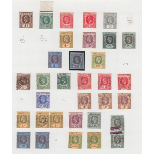 484 - STAMPS LEEWARD ISLANDS A very useful mint & used collection on album pages with QV issues to 1/- min... 