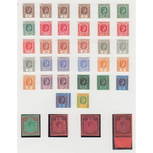 484 - STAMPS LEEWARD ISLANDS A very useful mint & used collection on album pages with QV issues to 1/- min... 