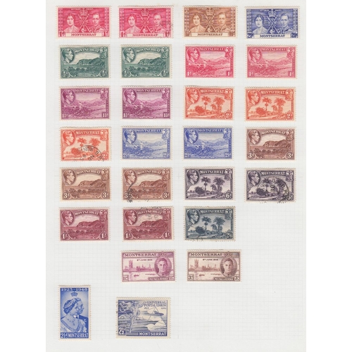 491 - STAMPS MONTSERRAT 1903 to 1970s mostly mint collection on eleven album pages, including 1908 EDVII s... 