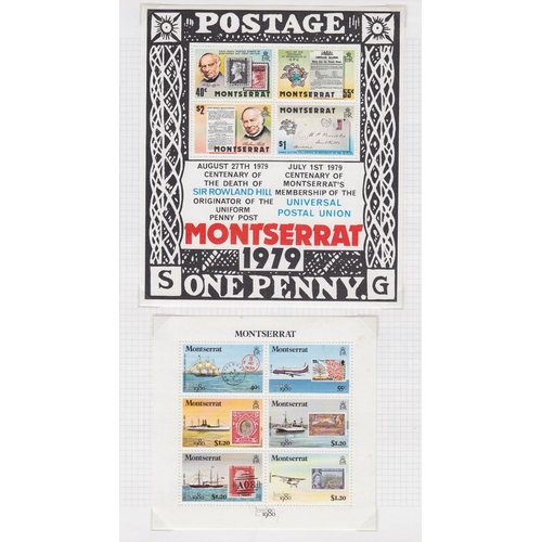 491 - STAMPS MONTSERRAT 1903 to 1970s mostly mint collection on eleven album pages, including 1908 EDVII s... 