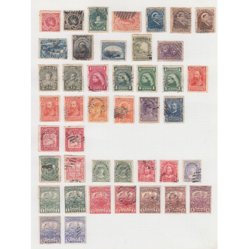 499 - STAMOS NEW FOUNDLAND Mint & used collection on five album pages including 1919 Caribou mint set with... 