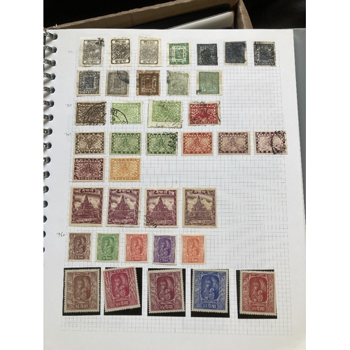 20 - STAMPS BRITISH COMMONWEALTH, box with seven albums etc. Collections include India, Ross Dependency w... 