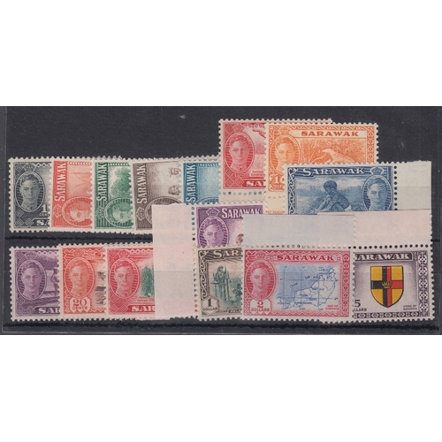 527 - STAMPS SARAWAK 1950 mounted mint set to $5 SG 171-185  (15 values)