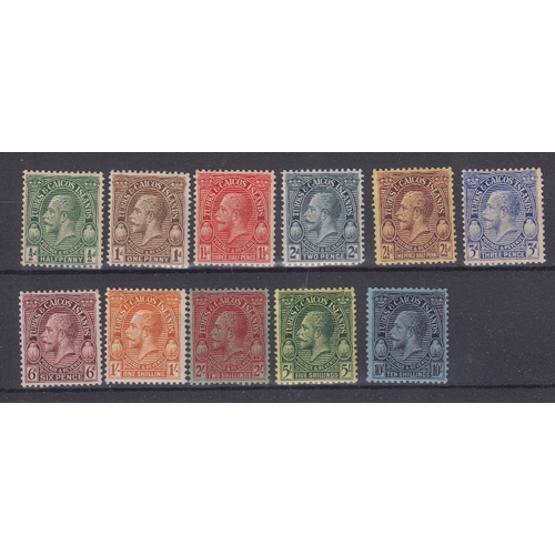 552 - STAMPS TURKS AND CAICOS 1928 mounted mint set to 10/- SG 176-186