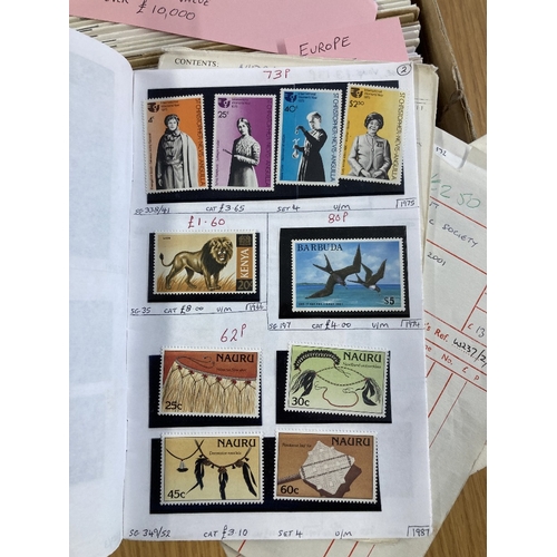 5 - STAMPS Box of 100+ still well stocked club books, good mix of Commonwealth, GB and Europe STC £10000