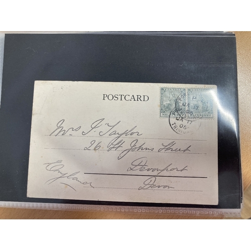 216 - POSTAL HISTORY Trinidad and Tabago small album of early covers and airmail covers 1880's to 1981 (66... 