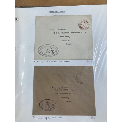 261 - STAMPS GREAT BRITAIN Album of postal history including early pre-stamp, registered mail, Official ma... 