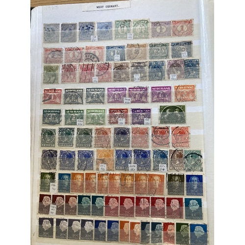 38 - STAMPS Mixed box with World stockbooks, mint Commonwealth in stockbook, Germany on stock pages , cov... 