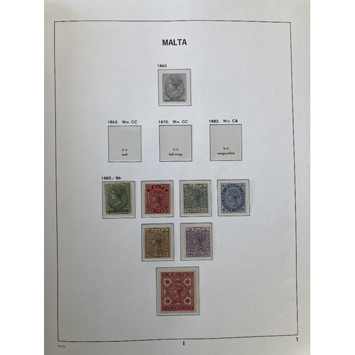 487 - STAMPOS MALTA Mint collection in four DAVO albums, QV to 2014, good lot including high values to 10/... 