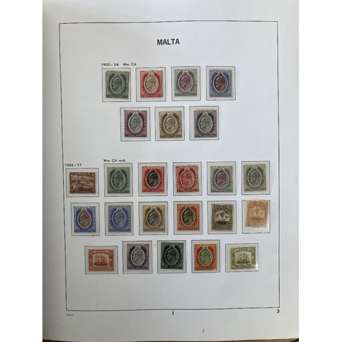 487 - STAMPOS MALTA Mint collection in four DAVO albums, QV to 2014, good lot including high values to 10/... 