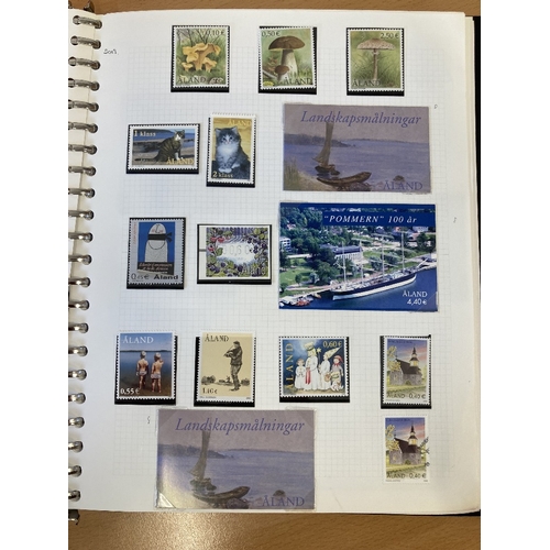 52 - STAMPS SCANDINAVIA, 1991 to 2023 mint or used collection of Aland in an album including miniature sh... 