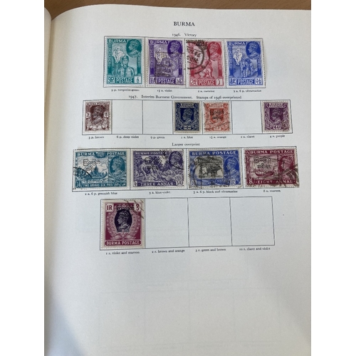 87 - STAMPS BRITISH COMMONWEALTH GVI green Crown album part filled in excellent condition