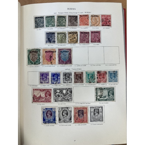 93 - STAMPS GVI Red Crown album mint and used, approx half full and in great condition