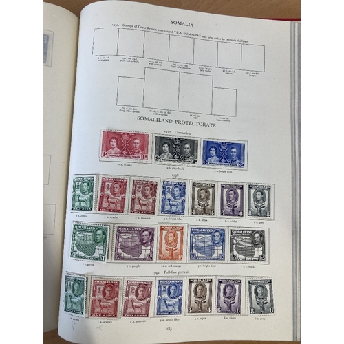 93 - STAMPS GVI Red Crown album mint and used, approx half full and in great condition