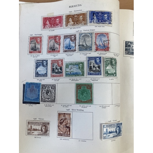 95 - STAMPS BRITISH COMMONWEALTH GVI Red Crown album mint and used, part filled values to 10/- noted, cle... 