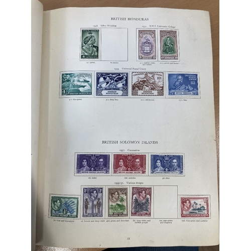 95 - STAMPS BRITISH COMMONWEALTH GVI Red Crown album mint and used, part filled values to 10/- noted, cle... 