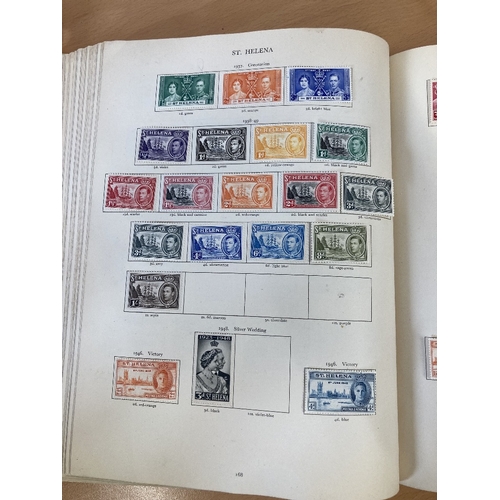 95 - STAMPS BRITISH COMMONWEALTH GVI Red Crown album mint and used, part filled values to 10/- noted, cle... 