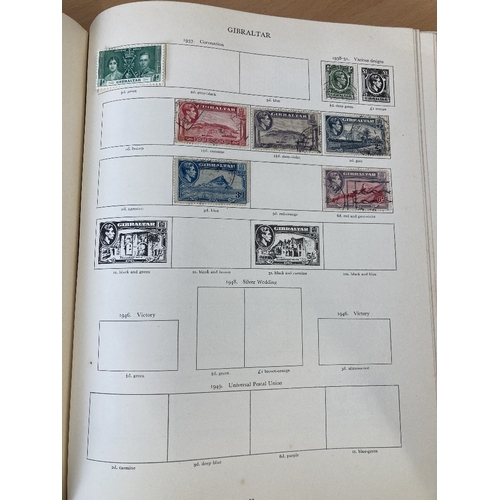 96 - STAMPS BRITISH COMMONWEALTH GVI Green Crown Album mint and used part filled and open for expansion