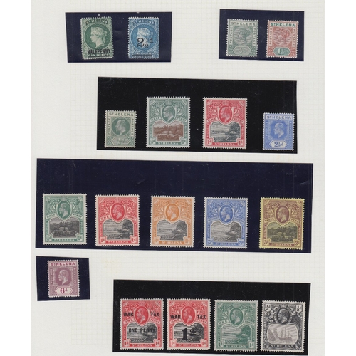 4 - STAMPS BRITISH COMMONWEALTH in black Tower album, lots of great stamps noted, including Uganda fisca... 