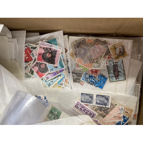 105 - STAMPS Box of World stamps used in packets (1000's)