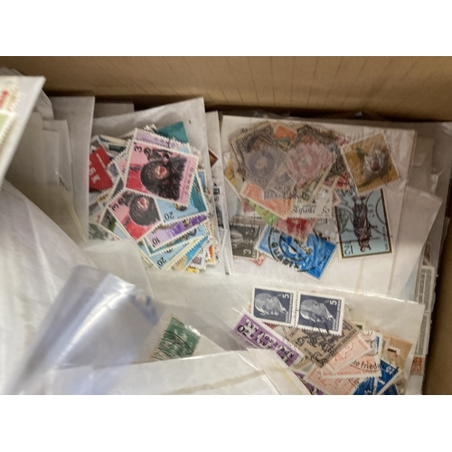 105 - STAMPS Box of World stamps used in packets (1000's)