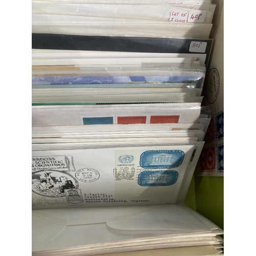 208 - POSTAL HISTORY Box of 385 United Nations covers, little or no duplication noted