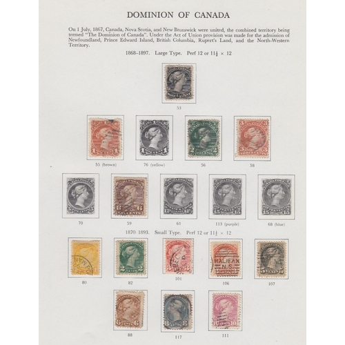 409 - STAMPS CANADA Used collection in red printed album up to 1980's some useful early noted