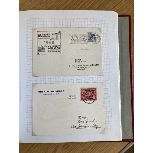 451 - STAMPS GERMANY Album of Berlin Airlift cards and covers from period and anniversary covers