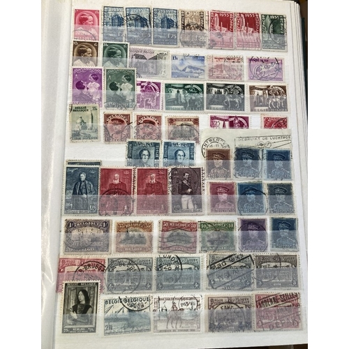 50 - STAMPS Seven stockbooks of World Stamps some duplication, including Belgium, Middle East, Bulgaria, ... 