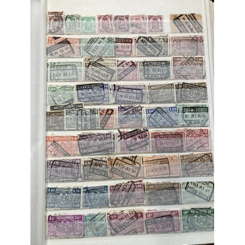 50 - STAMPS Seven stockbooks of World Stamps some duplication, including Belgium, Middle East, Bulgaria, ... 