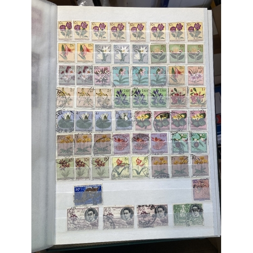 50 - STAMPS Seven stockbooks of World Stamps some duplication, including Belgium, Middle East, Bulgaria, ... 