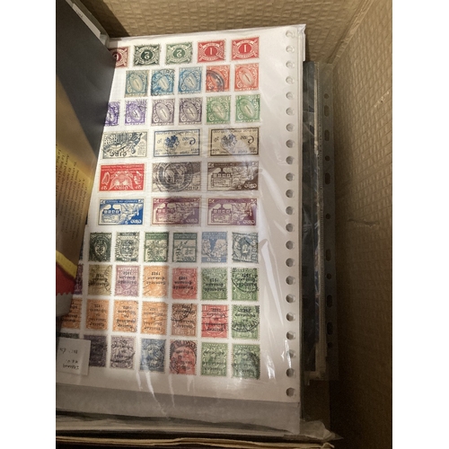 60 - STAMPS BRITISH COMMONWEALTH, box with stock books, stock cards, presentation folders etc. Some usefu... 