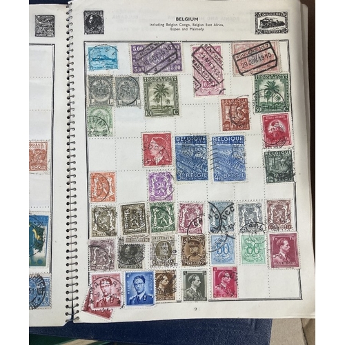 62 - STAMPS Nine World albums including one with some better GB, however they appear to have been stored ... 