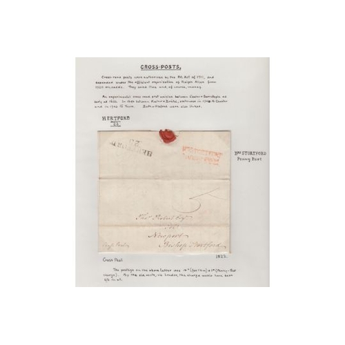 259 - STAMPS GREAT BRITAIN Album of postal history from 1770's through to early QEII, some great postal ma... 