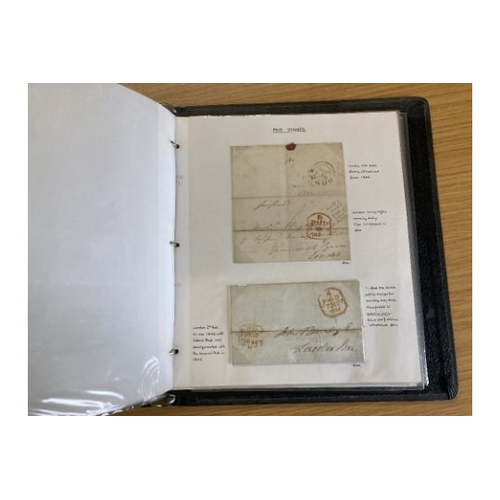 259 - STAMPS GREAT BRITAIN Album of postal history from 1770's through to early QEII, some great postal ma... 