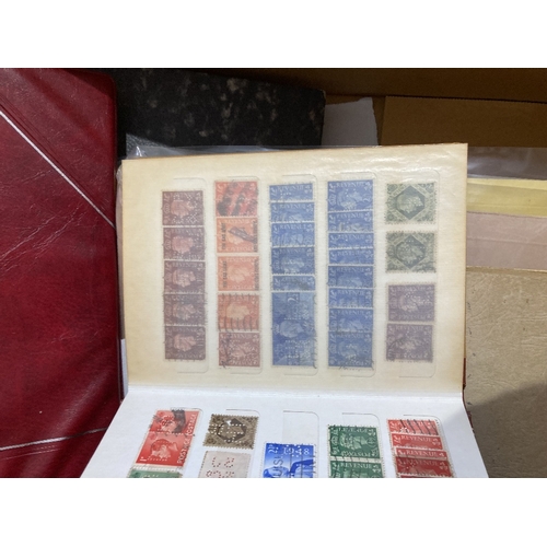 118 - STAMPS Glory Box of various albums and stock books including early QEII GB