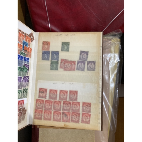 118 - STAMPS Glory Box of various albums and stock books including early QEII GB