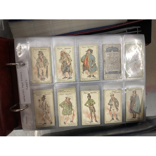 151 - CIGARETTE CARDS Box with 57 sets, most housed in albums and all neatly displayed in cigarette card p... 