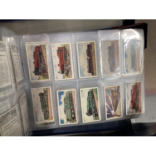 151 - CIGARETTE CARDS Box with 57 sets, most housed in albums and all neatly displayed in cigarette card p... 