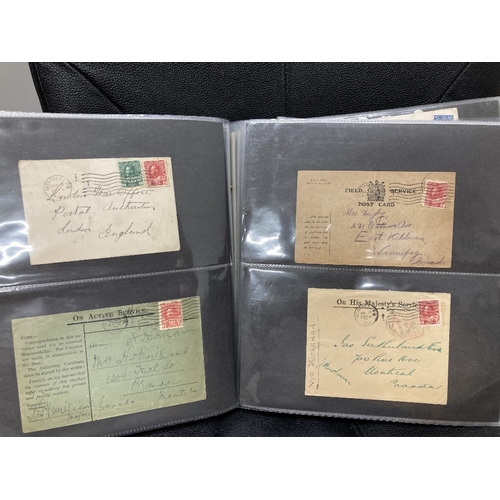 205 - POSTAL HISTORY Album of early Canada postal history including commercial mail, censor marks etc (200... 