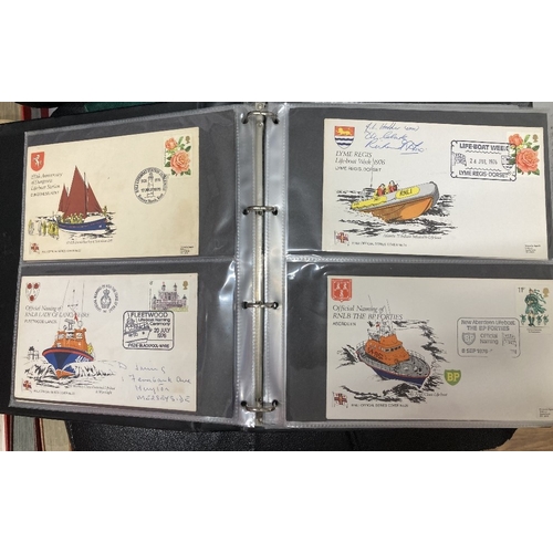 207 - POSTAL HISTORY Two albums of RNLI covers including signed covers includes the 1978 Horses Official (... 