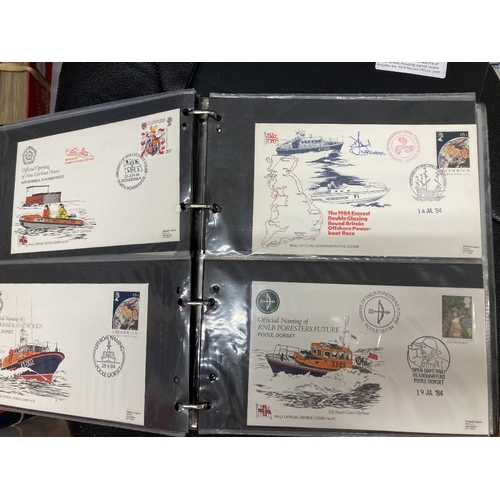 207 - POSTAL HISTORY Two albums of RNLI covers including signed covers includes the 1978 Horses Official (... 