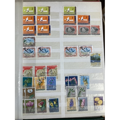 34 - STAMPS Box of various European collection in stock books, Poland, Hungary, Yugoslavia and Czechoslov... 