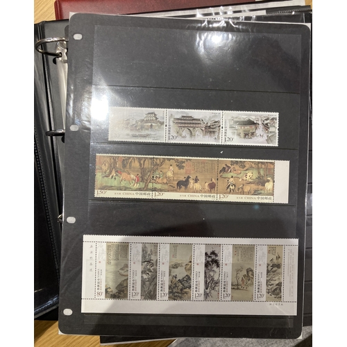 413 - STAMPS CHINA 1982 to 2015 collection in three boxes including four stock page albums with 551 miniat... 