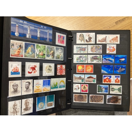 413 - STAMPS CHINA 1982 to 2015 collection in three boxes including four stock page albums with 551 miniat... 