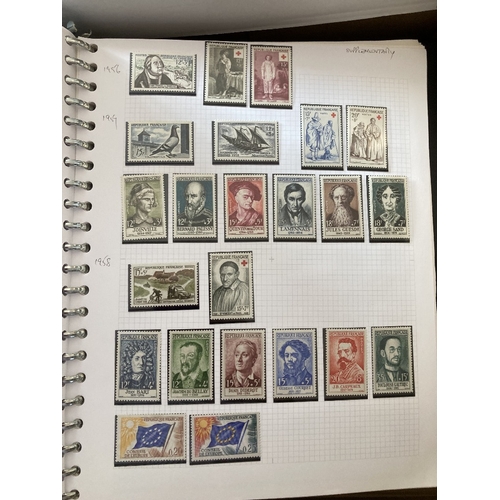 437 - STAMPS FRANCE Mint & used collection in three albums with strength in modern issues with many mint E... 