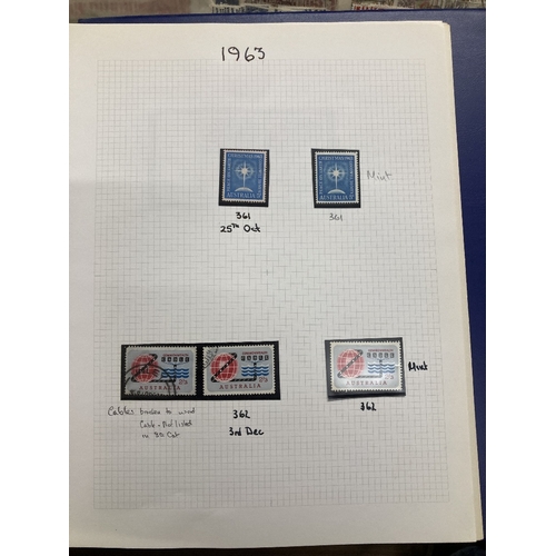 387 - STAMPS AUSTRALIA  1953 - 1969 mint and used collection in two volumes (100's)